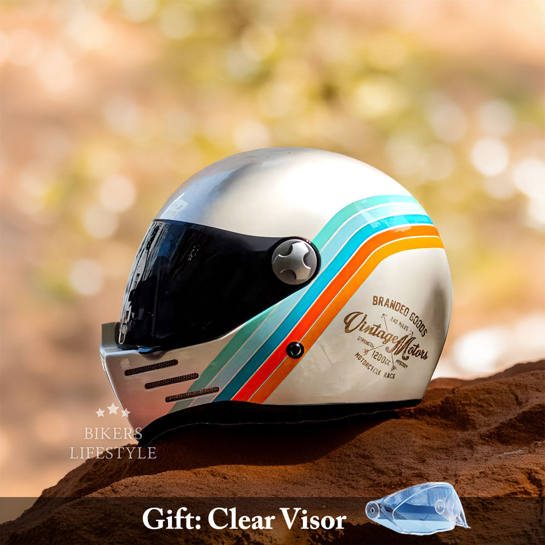 Kask motocyklowy ApexTrail Full Face Cruiser z pełną osłoną twarzy, zatwierdzony przez DOT i ECE | Fervei
