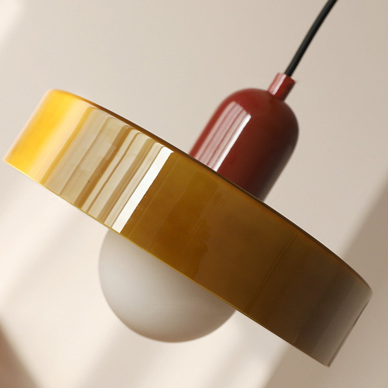 Bauhaus Colored Glass Pendant Light For Modern Homes