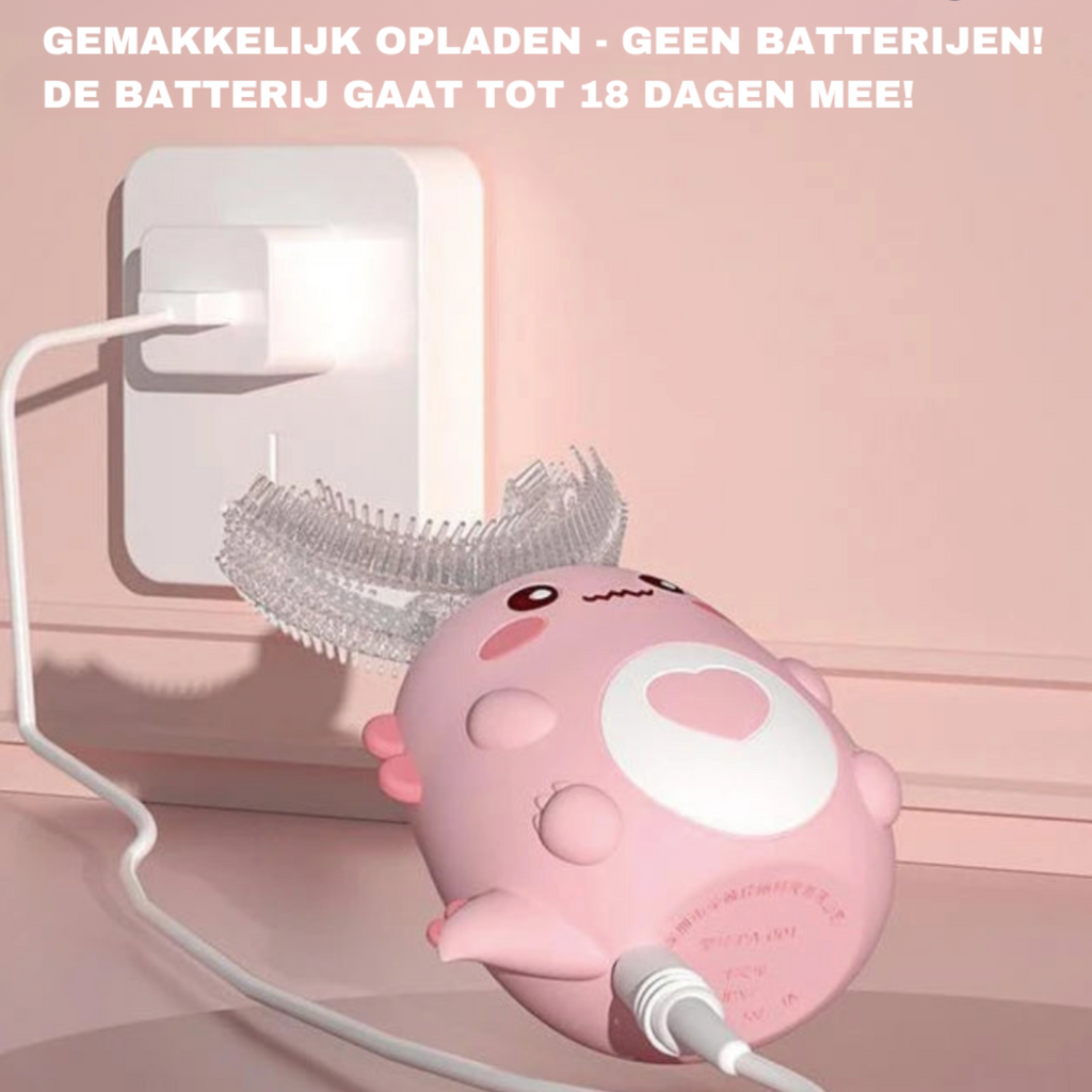 360° Çocuk Elektrikli Diş Fırçası Silikon U-Şekilli 2-12 Yaş Yumuşak Şarjlı USB Bebek Dişi Küçük Çocuk