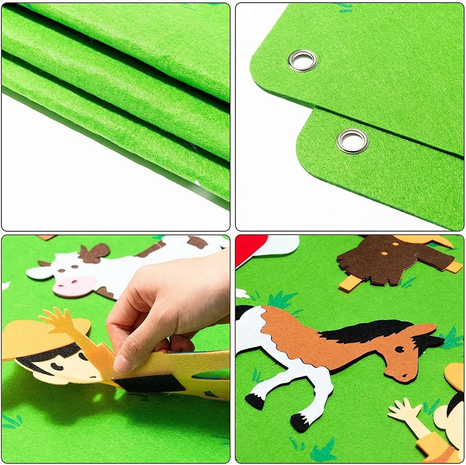 DreamLeaf Filz-Tafel für spielerisches Tierlernen für Kinder ab 3 Jahren