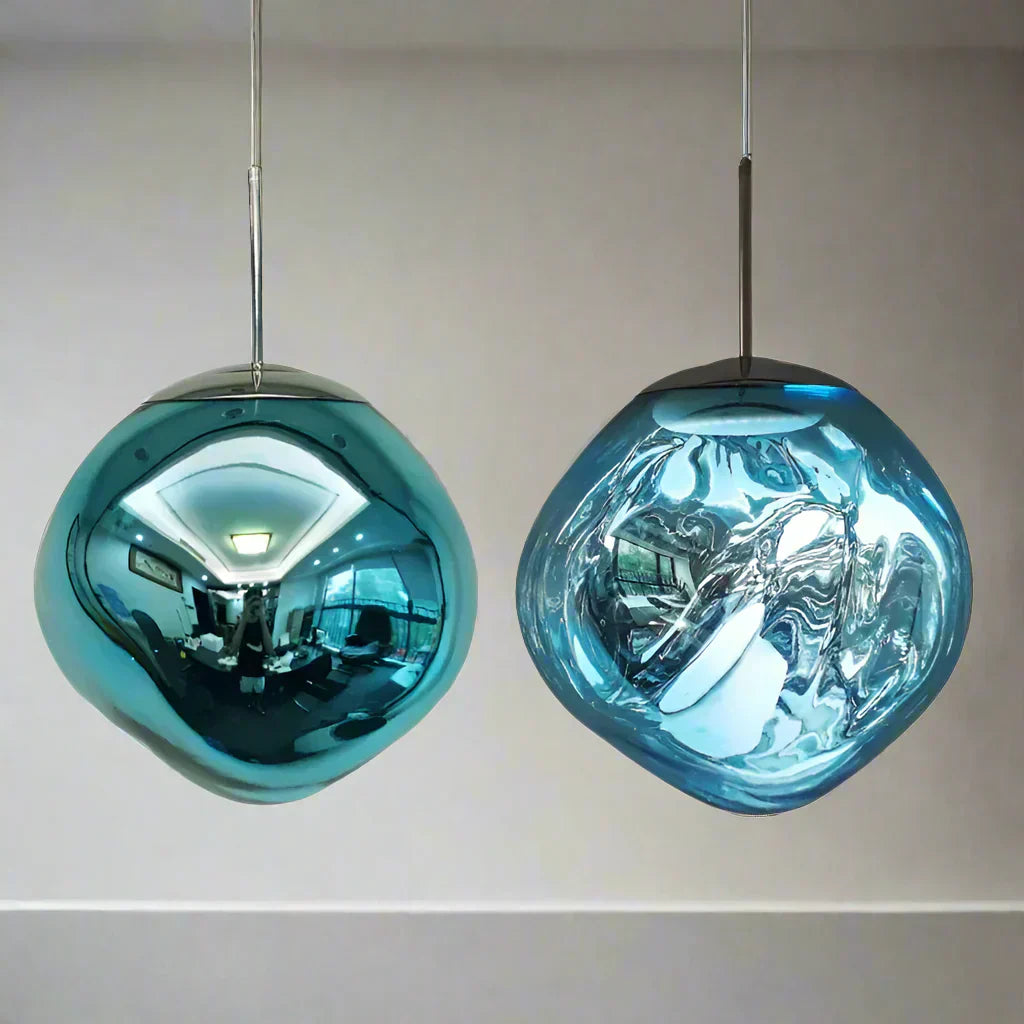 Suspension nordique en verre pour salons modernes et salles à manger