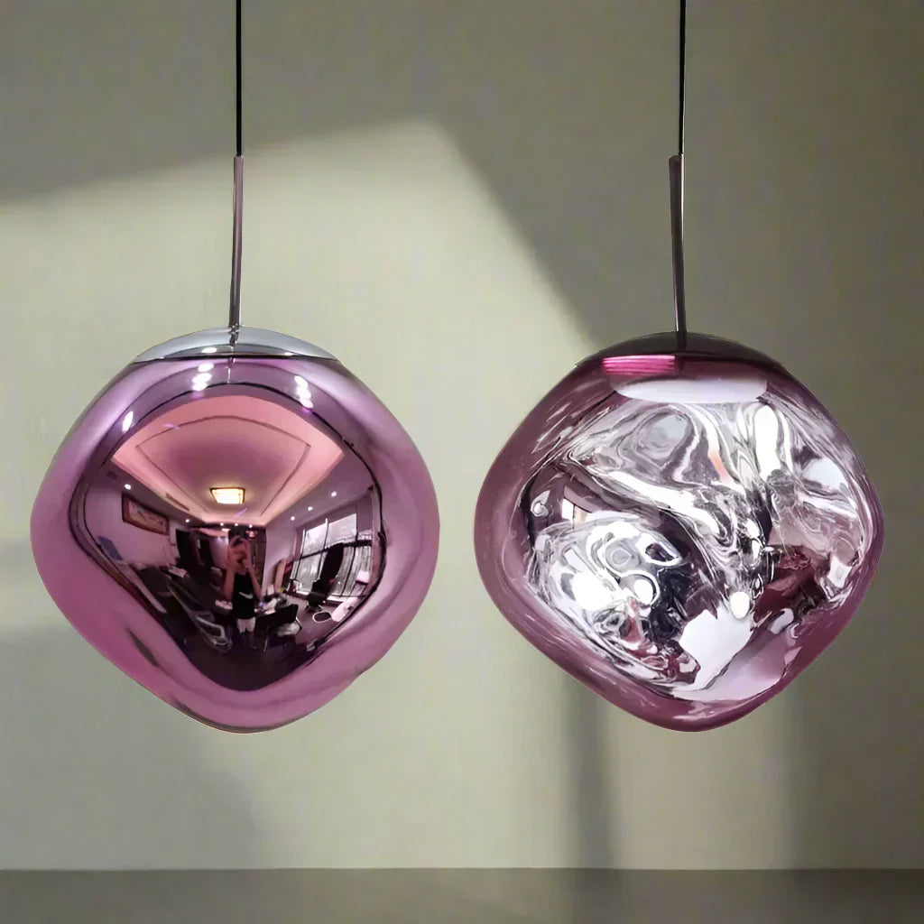 Suspension nordique en verre pour salons modernes et salles à manger
