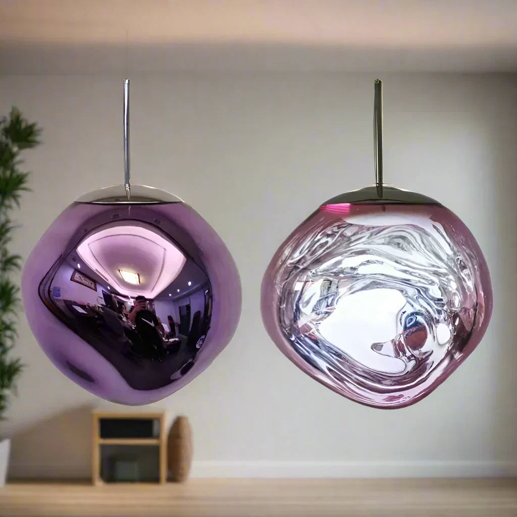 Suspension nordique en verre pour salons modernes et salles à manger