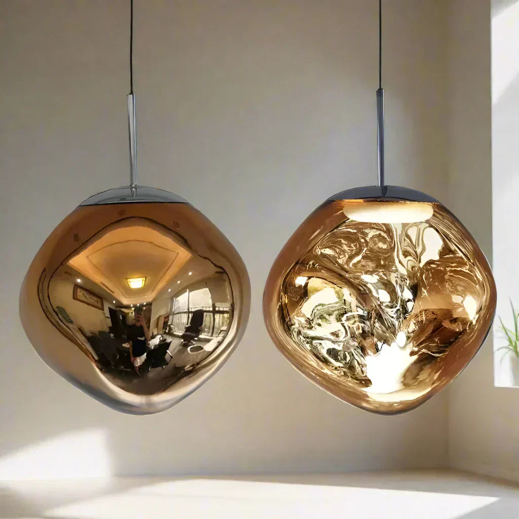Suspension nordique en verre pour salons modernes et salles à manger