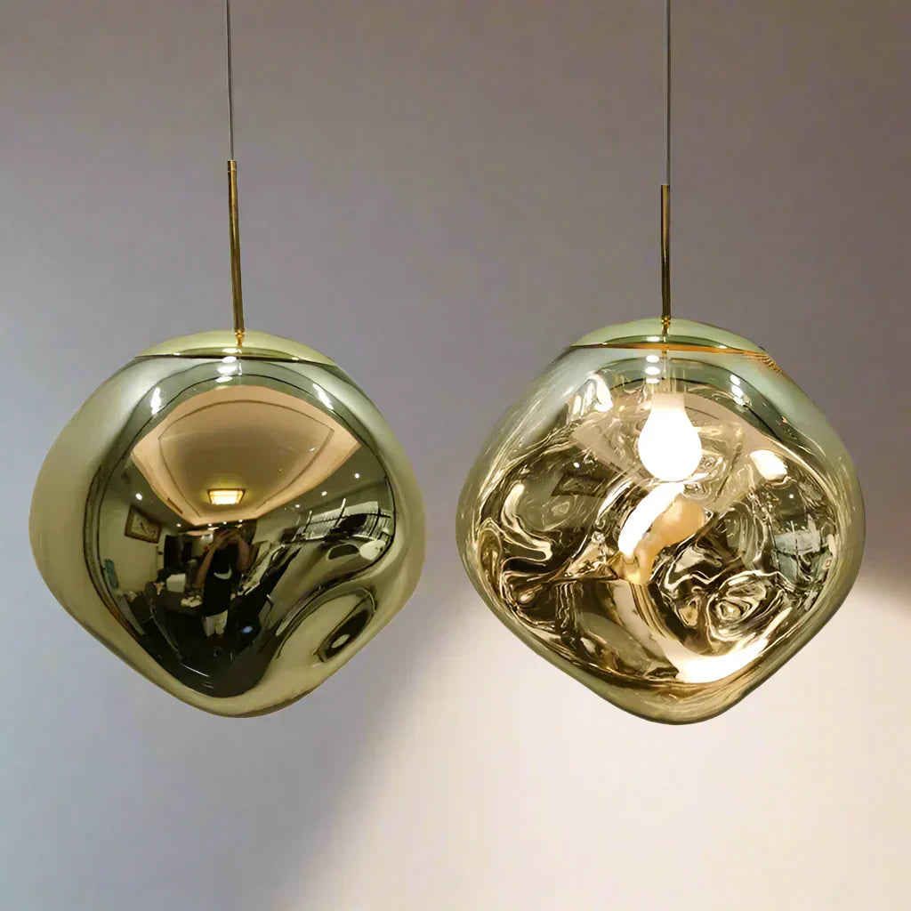 Suspension nordique en verre pour salons modernes et salles à manger