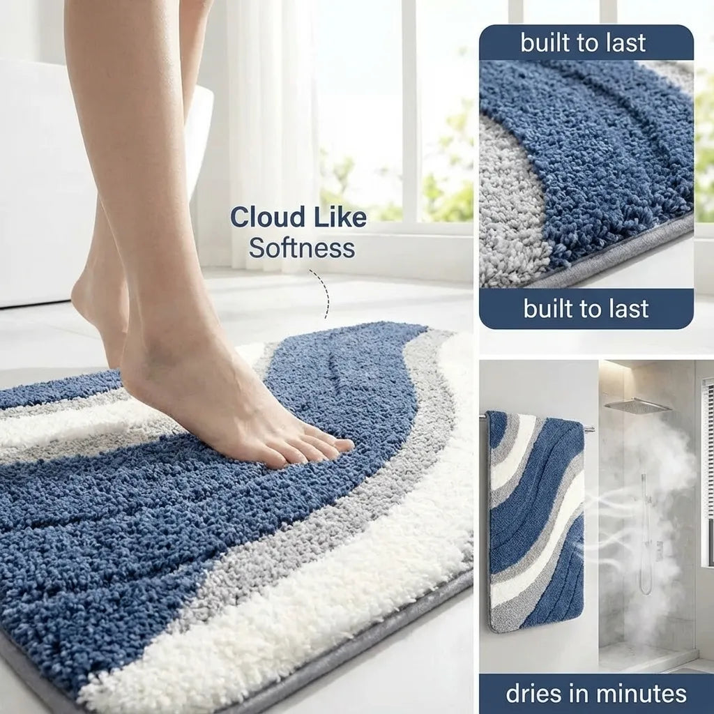 Tappeto da bagno effetto cashmere