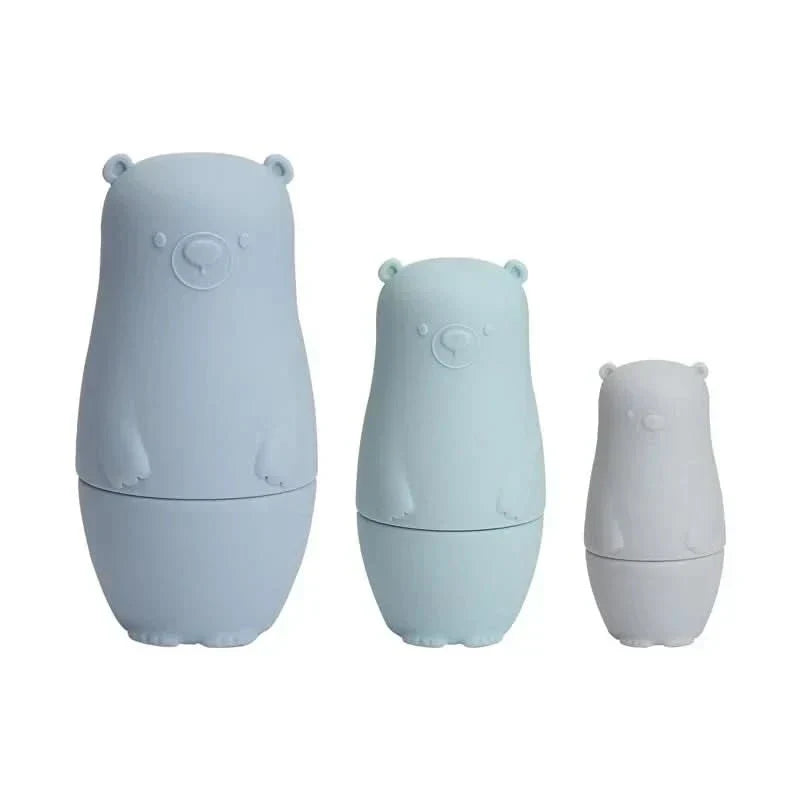 BrightNest Stackable Silicone Nesting Dolls for Fine Motor Skills