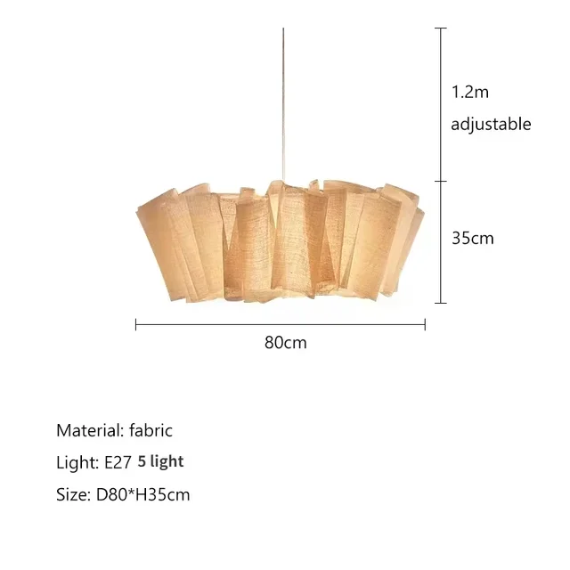 Aurelle Linen Pleated LED Ceiling Light For Modern Spaces