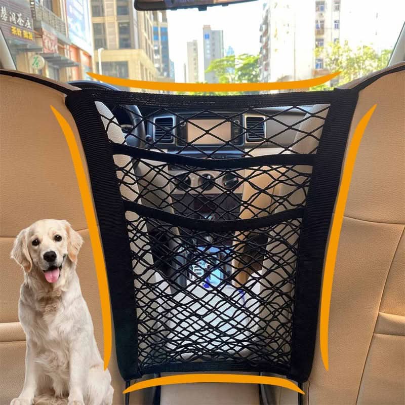 PetVoyage Ochranná síť do auta s vestavěným úložným prostorem pro mazlíčky