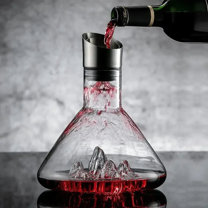 Decanter per vino con aerazione a 12 canali in vetro cristallo da 1500 ml per un aroma ricco
