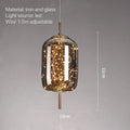 LunaNova Smoke Glass Pendant Light With Star Glow Effect
