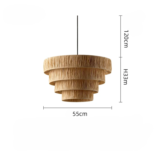 RattanAura Stropní Světlo Ručně Tkaná Boho Závěsná Lampa