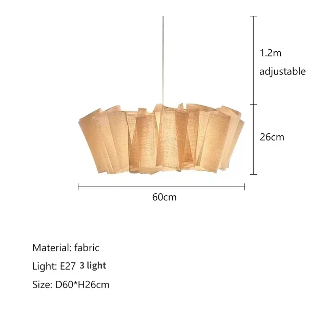 Aurelle Linen Pleated LED Ceiling Light For Modern Spaces