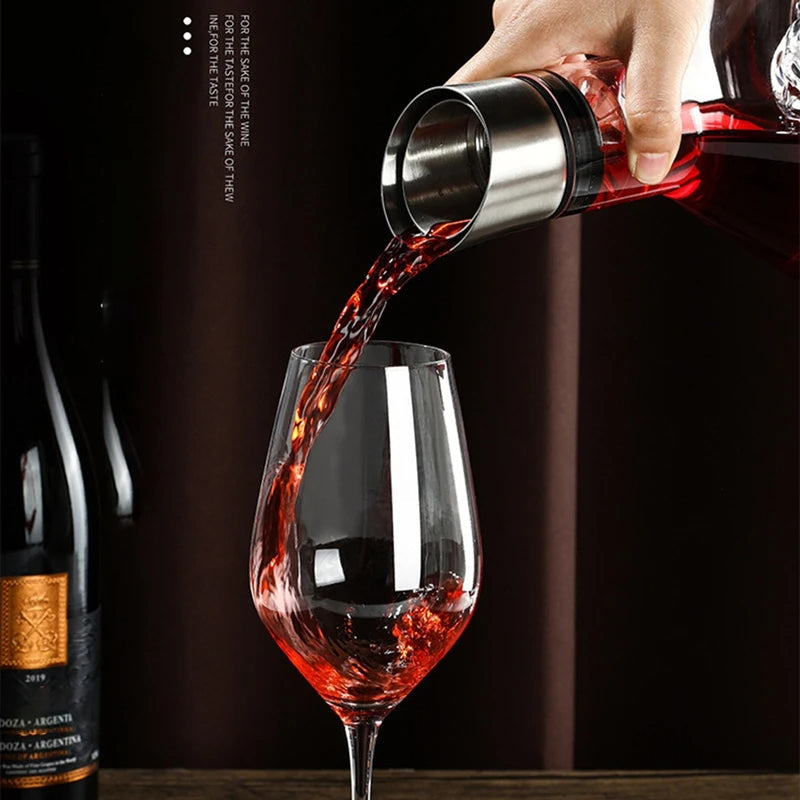 Decanter per vino con aerazione a 12 canali in vetro cristallo da 1500 ml per un aroma ricco
