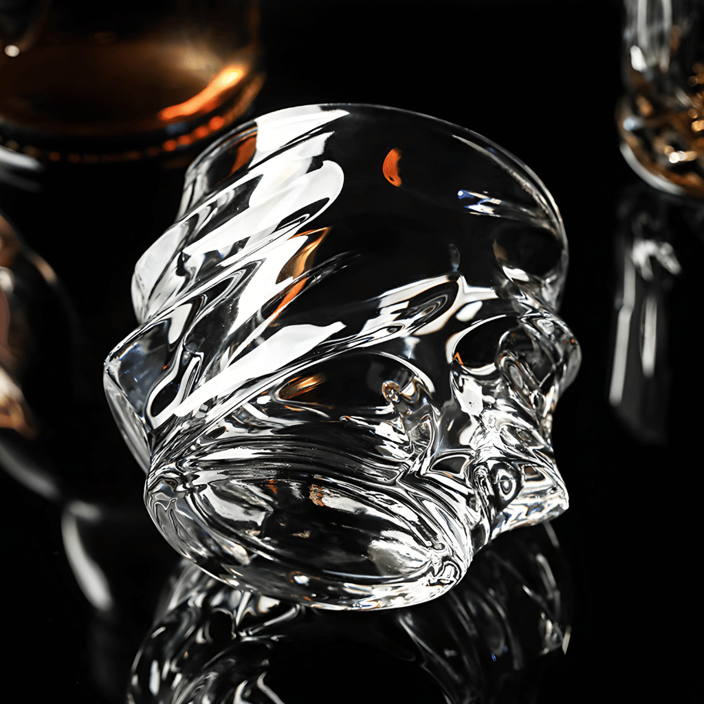 Whisky Glass With Tornado Shape, 300ml, Handmade Spiral Japanese Design