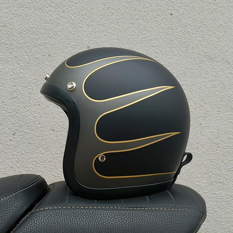 Casco Moto Vintage con Design a Basso Profilo Certificato DOT ed ECE