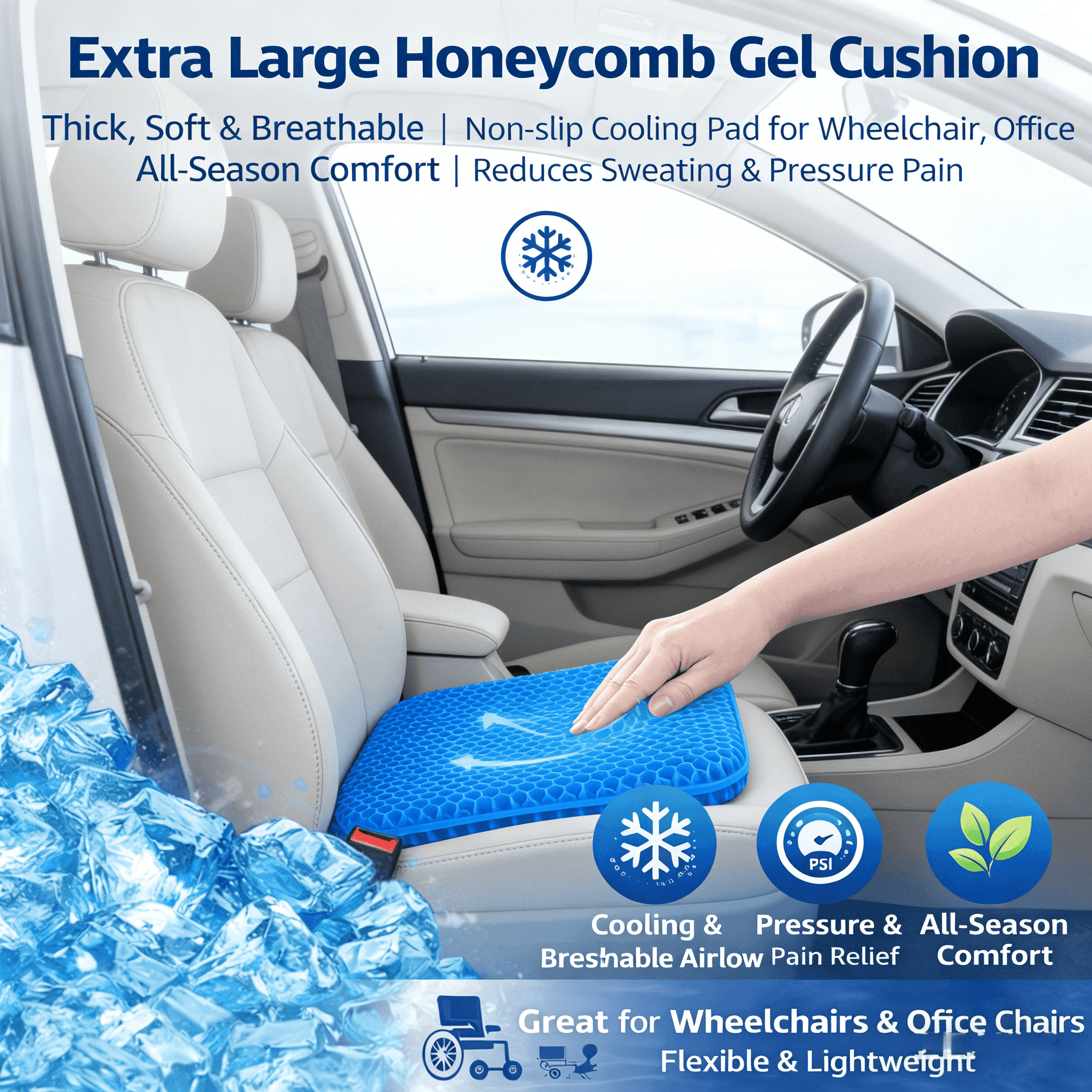 Extra Large Cooling Seat Cushion