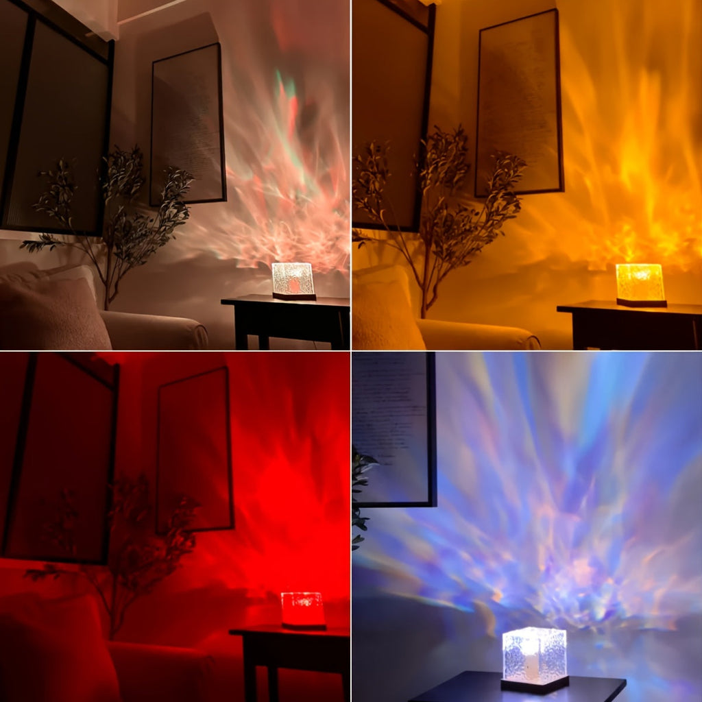 מנורת הקרנת גלים דינמית לתאורת אווירה RGB