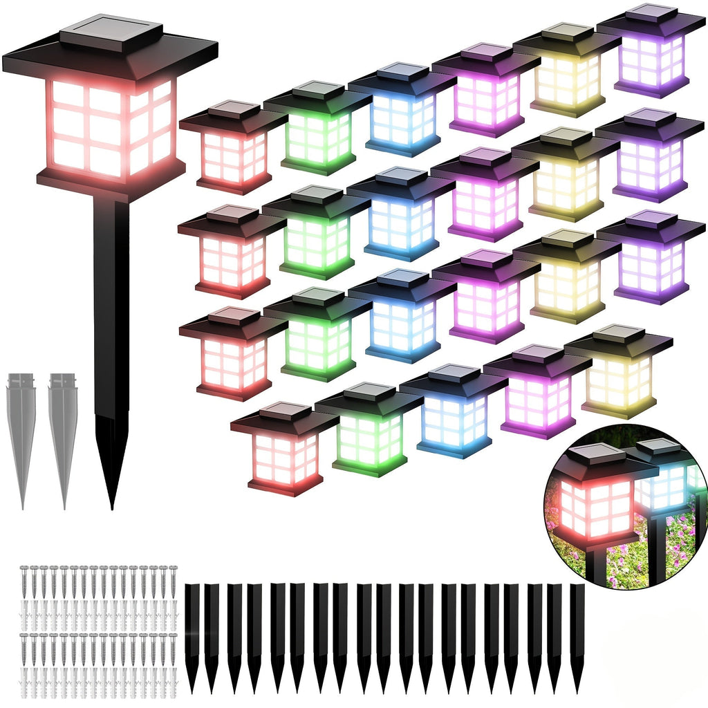 Multi Color Solar Lawn Pathway Lights