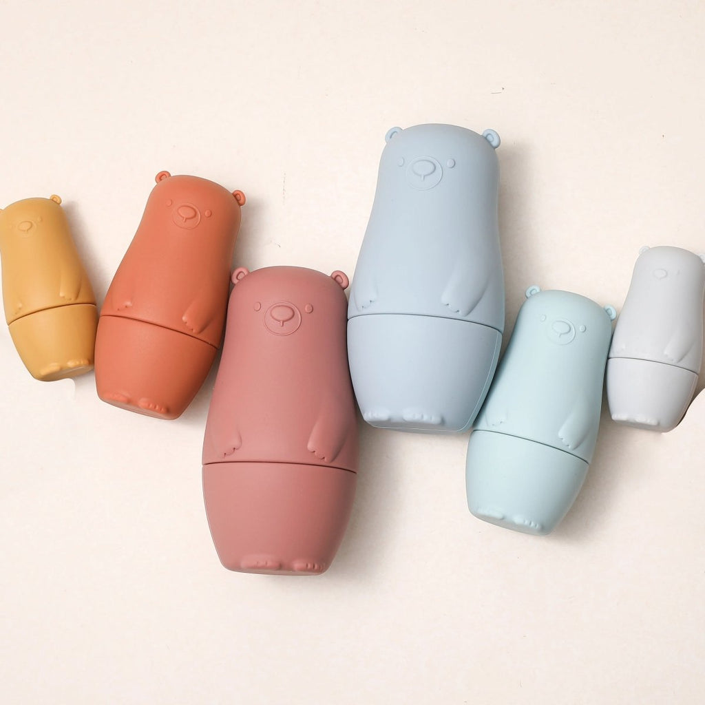 BrightNest Stackable Silicone Nesting Dolls for Fine Motor Skills