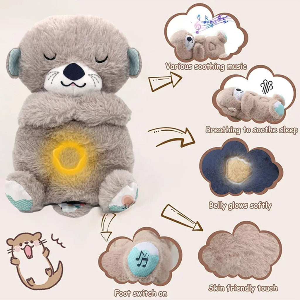 Peluche Loutre pour Bébé, Compagnon de Respiration pour un Coucher Doux | Fervei
