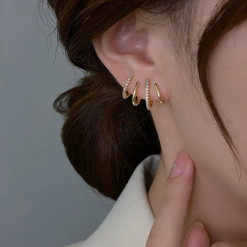 Boucles d'oreilles Astra Twist pour femmes, bijoux légers et remarquables, finition hypoallergénique | Fervei