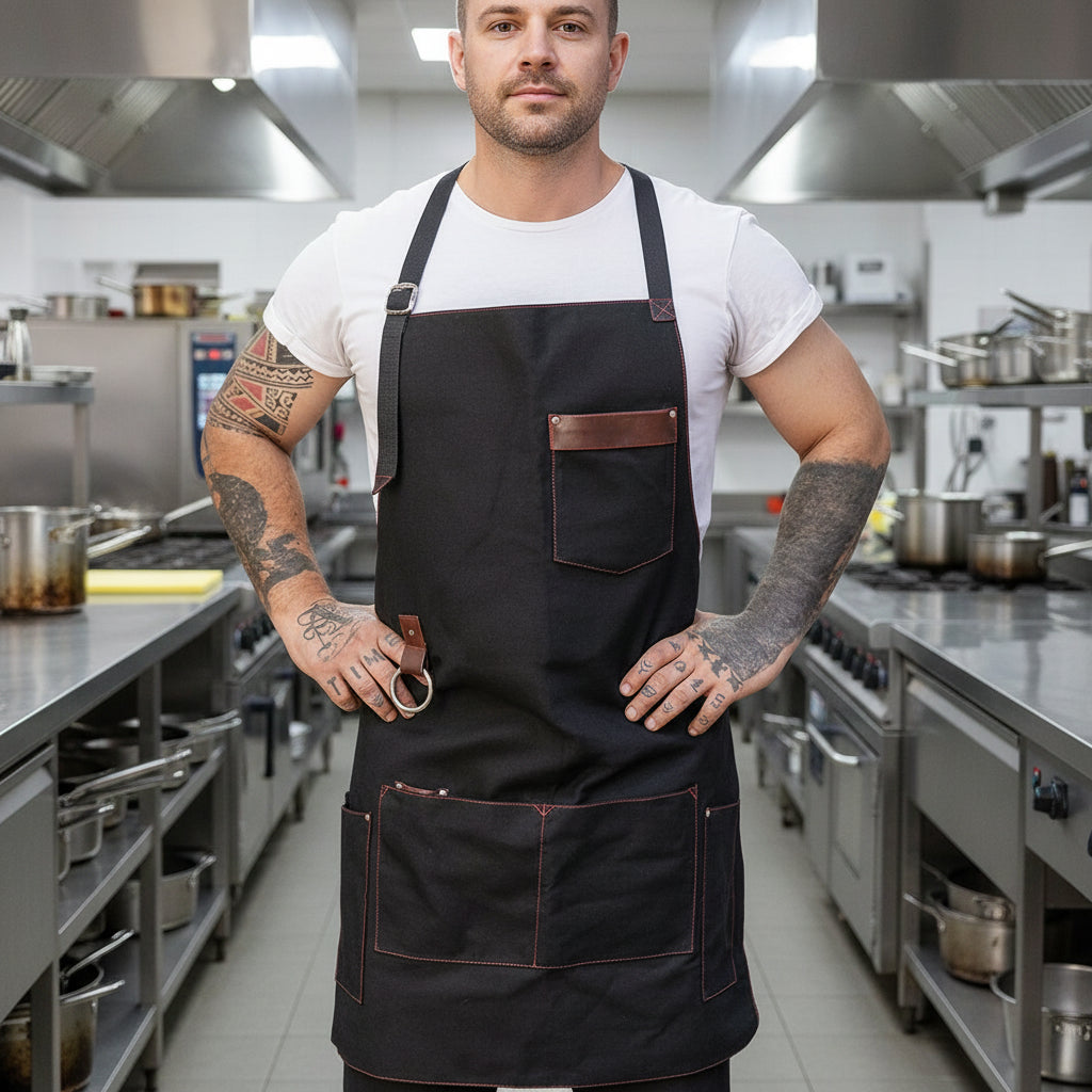 Thick Canvas Chef Apron with Pockets