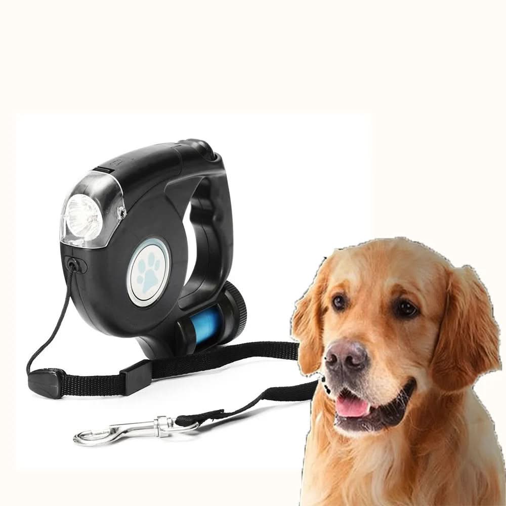 LumenStride LED Dog Leash With Integrated Flashlight For Safe Walks