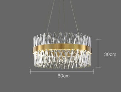 Lustre Cristal Croisé Doré Aurelia avec Éclat Luxor
