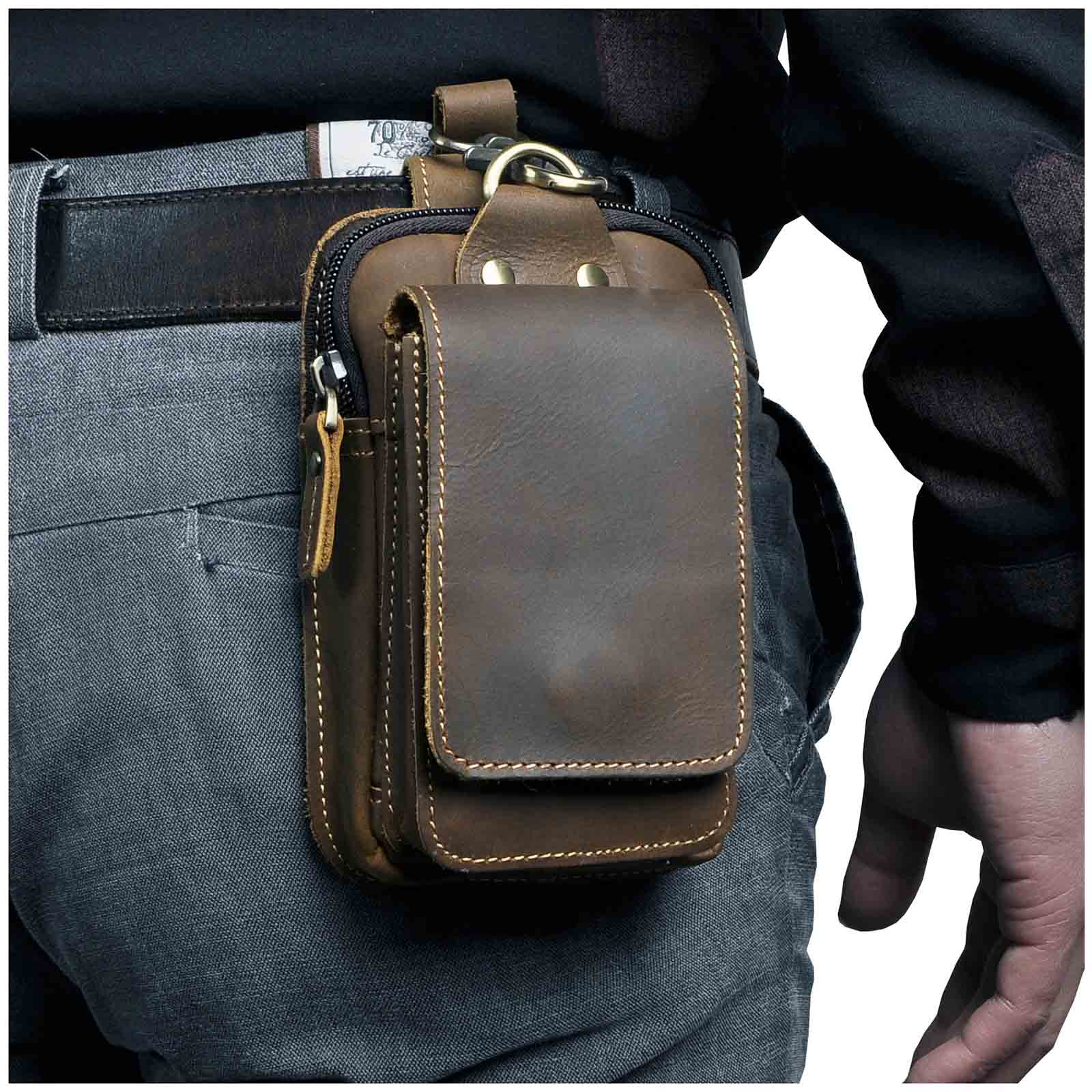 Ledvinka z plného zrna kůže na cestování
