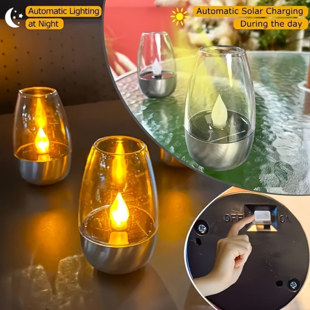 Ładowalna migocząca latarnia do dekoracji patio i restauracji