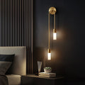 LumaNova Two-Light LED Gold Wall Lamp For Living Room