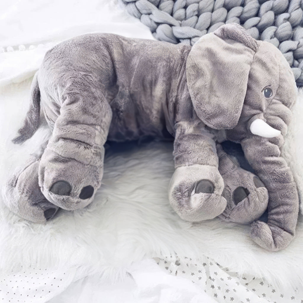 Almohada de peluche elefante Little Jax para niños, juguete suave para abrazar en dos tamaños