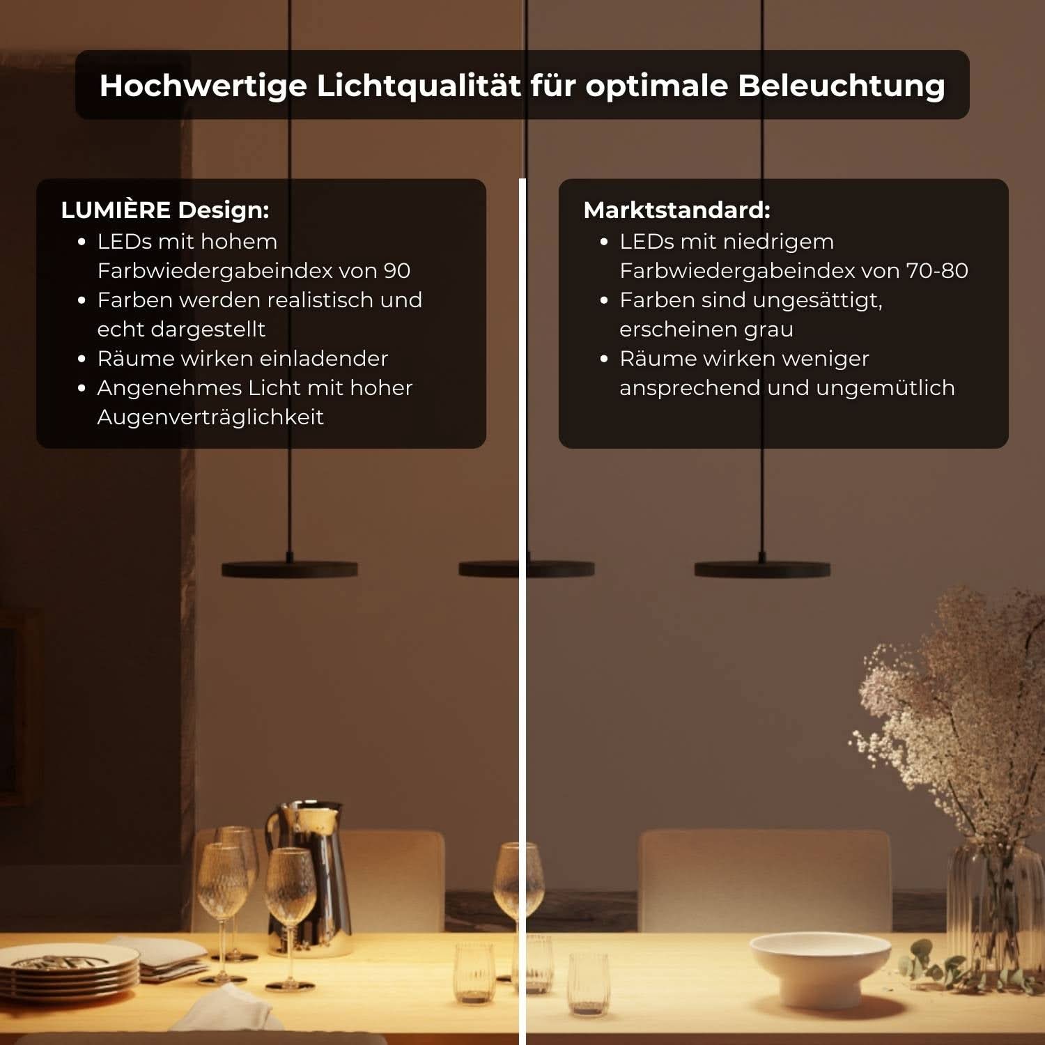 Lámpara colgante de aluminio con LED de 3-4 luces, negra, regulable, lámpara moderna para comedor