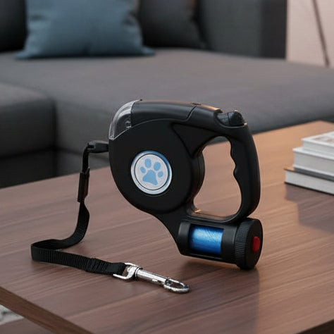 LumenStride LED Dog Leash With Integrated Flashlight For Safe Walks