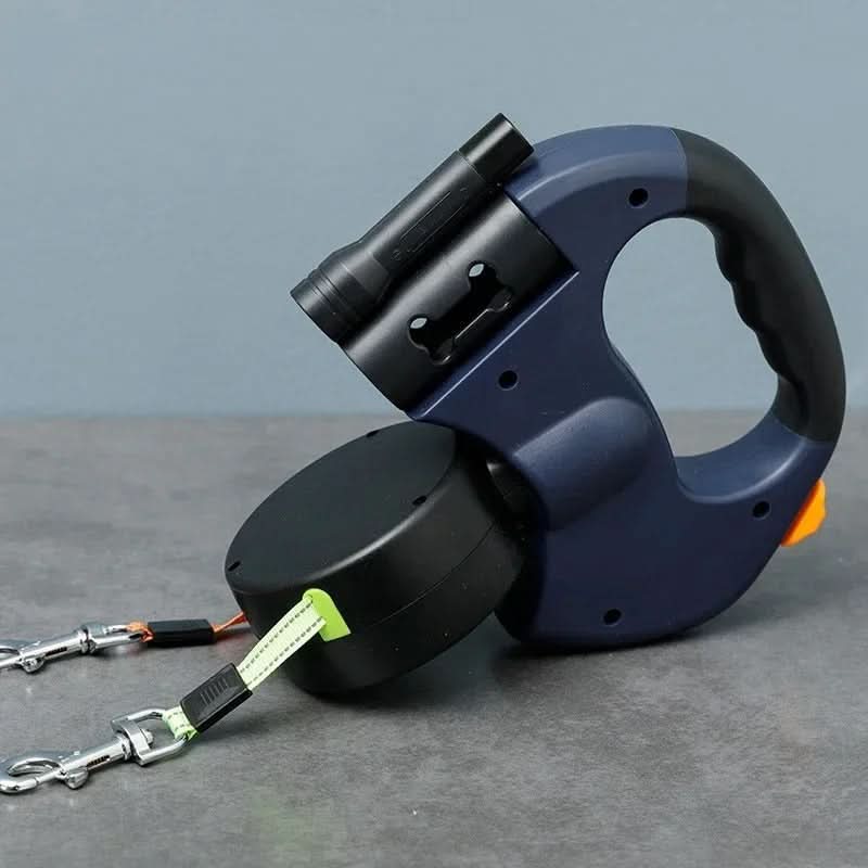 HarborPace Duo 3 m Extendable Leads With LED And Bag Dispenser For Relaxed Walks