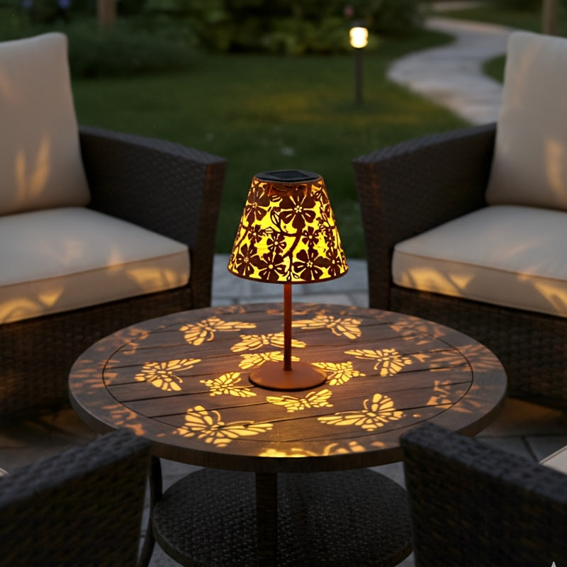 Lanterna Solare a Forma di Fiore per un'Arredamento Accogliente di Patio e Terrazza