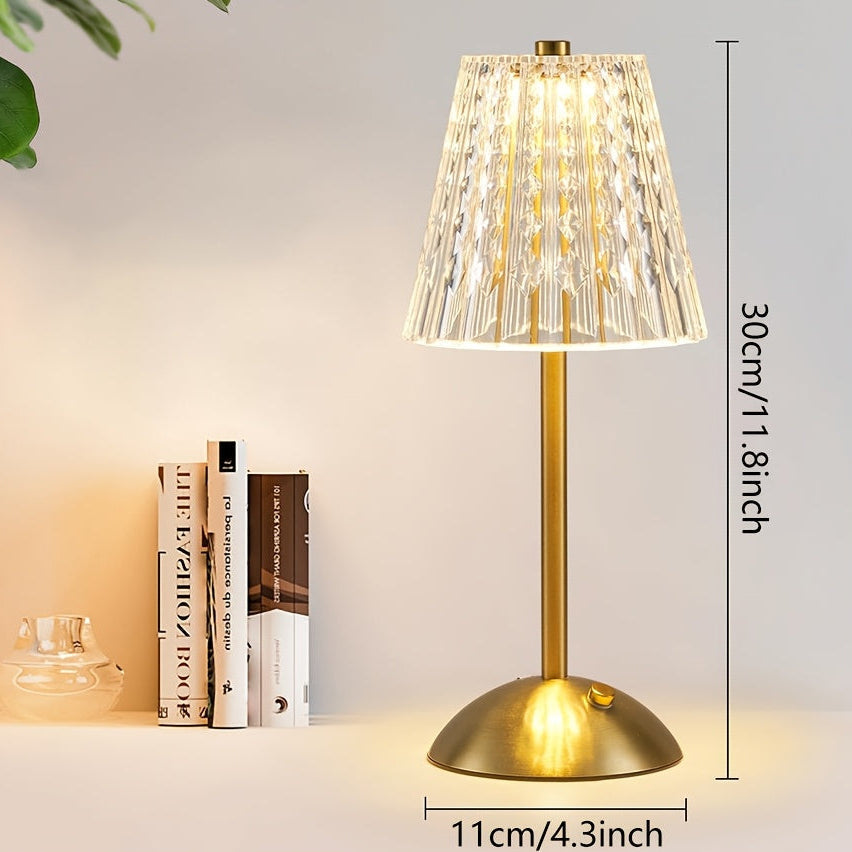 Ładowalna złota lampa stołowa do eleganckiego oświetlenia ambientowego
