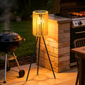 Handwoven Solar Floor Lamp
