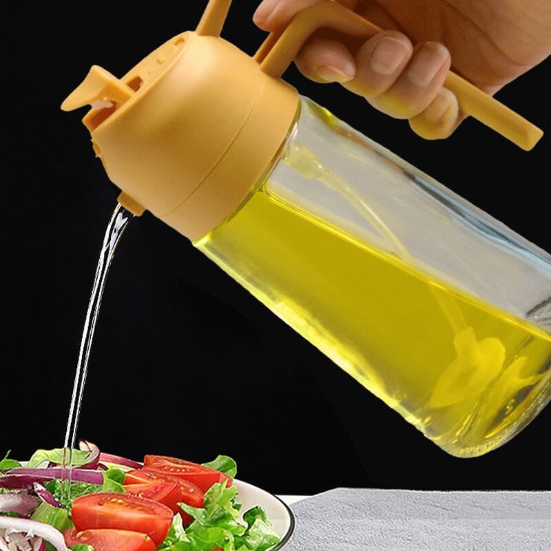 AeroChef 2v1 skleněný rozprašovač a dávkovač oleje kuchyňský nalévací nástroj