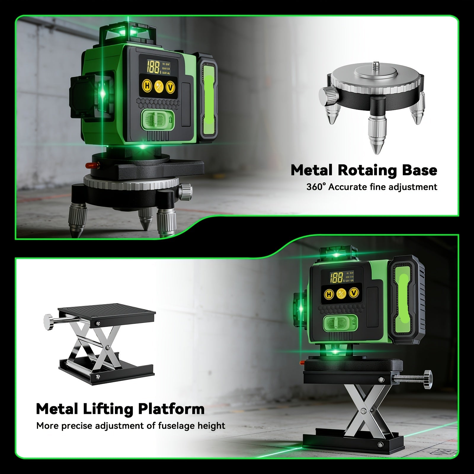 360 Laser Level Tool for Precision Construction Alignment