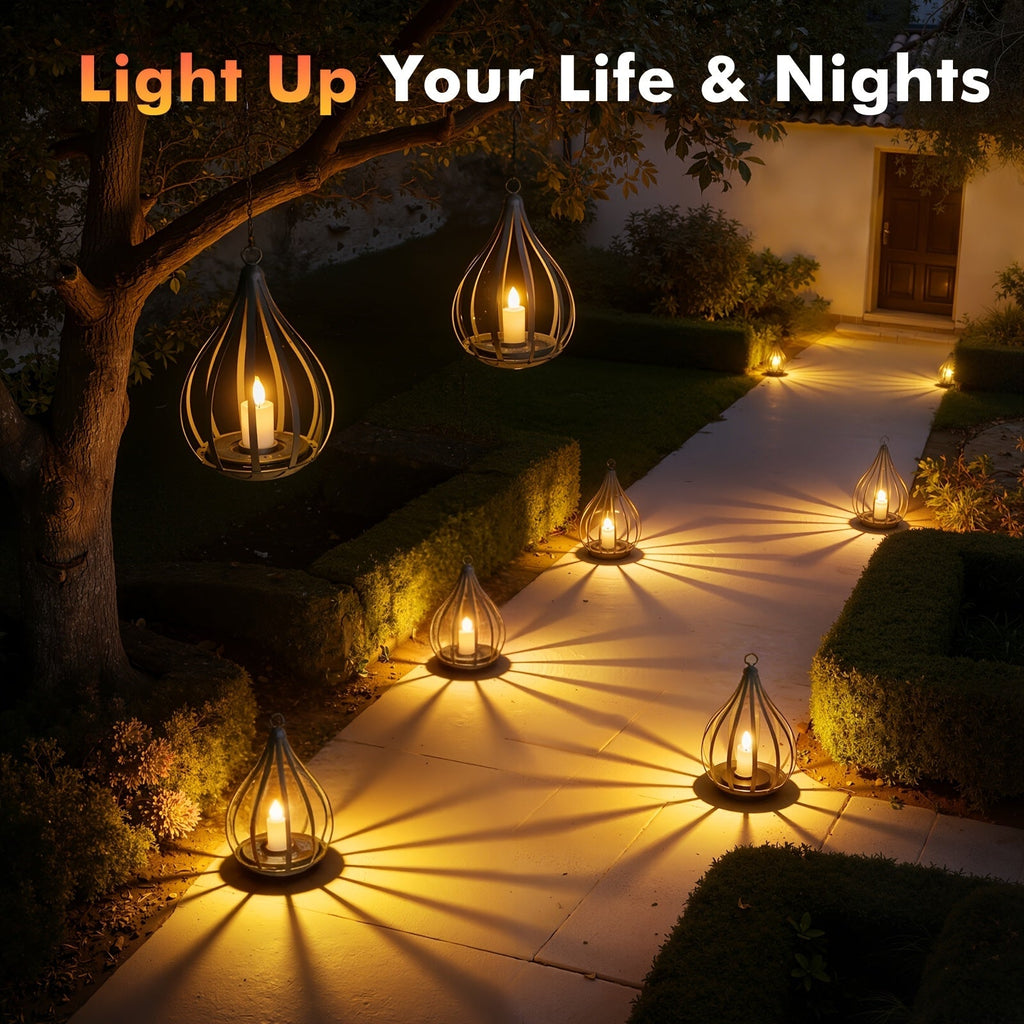 Hanging Solar Candle Lantern