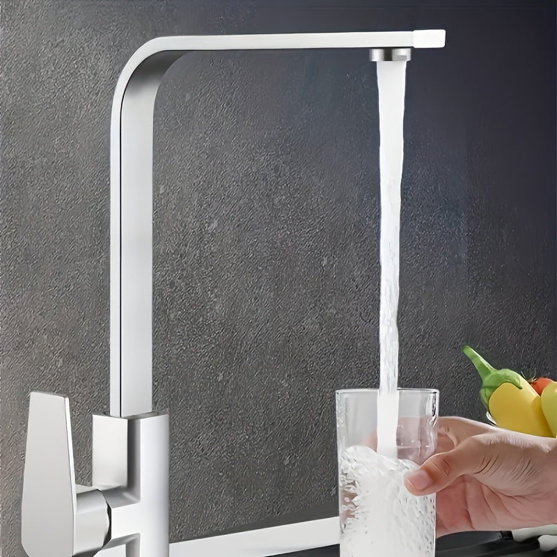 Rubinetto da cucina girevole con acqua calda e fredda