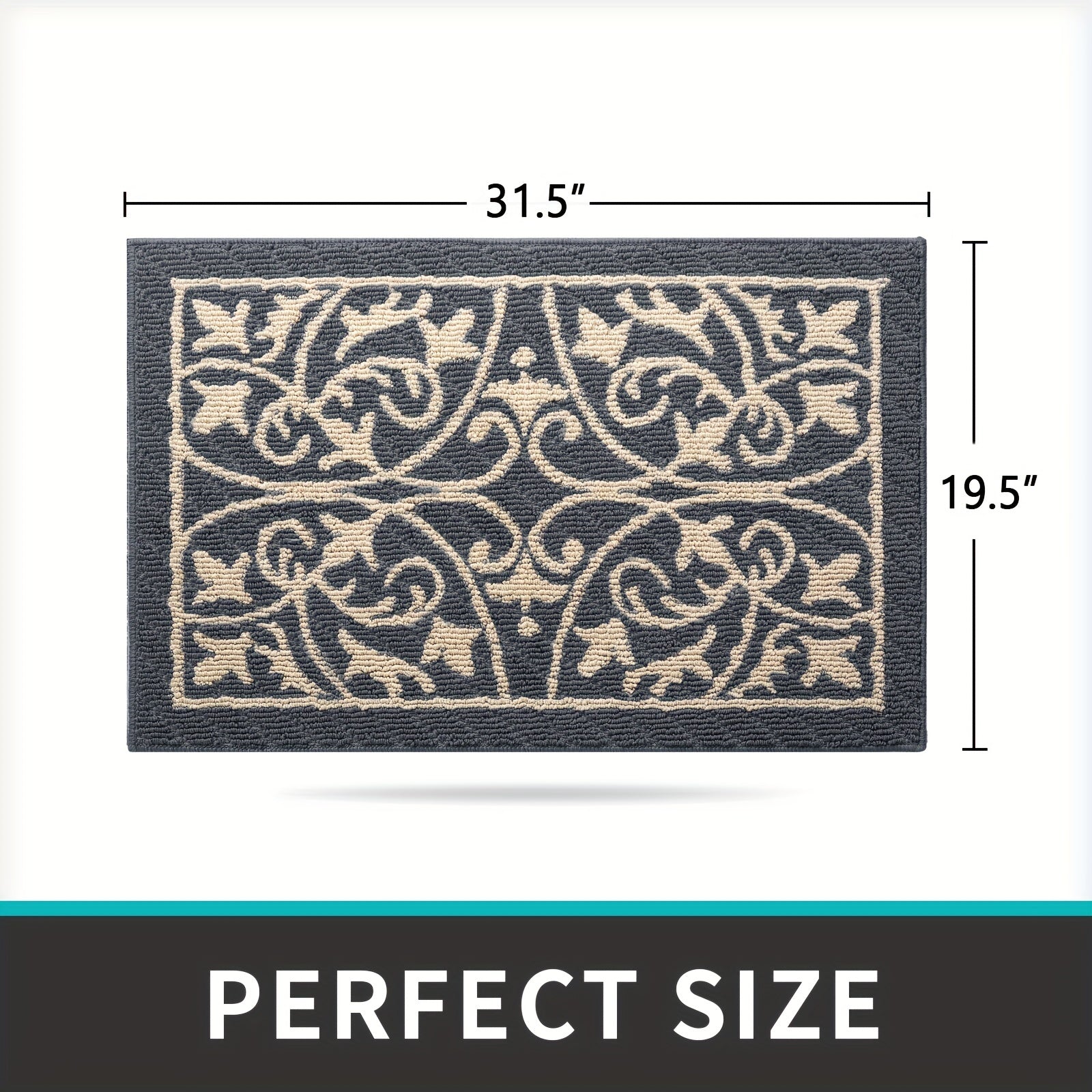 Low profile non-slip indoor entryway mat for clean and safe floors