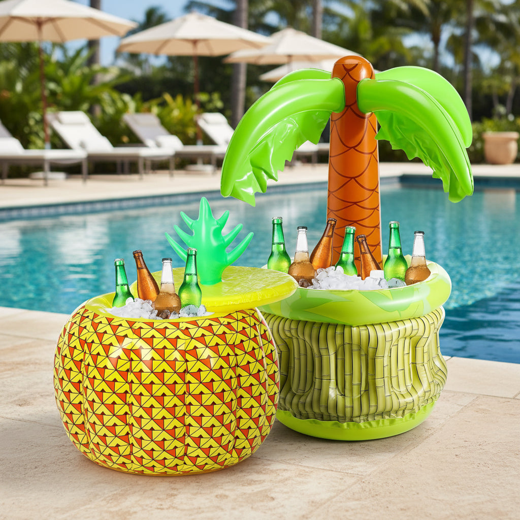Inflatable Tropical Drink Cooler Set