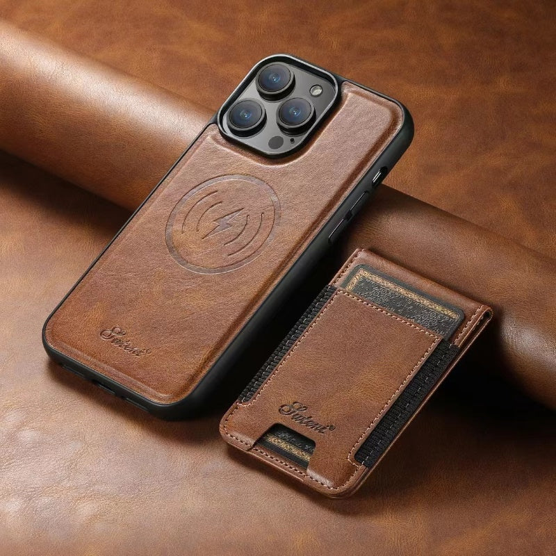 Pouzdro na karty AeroCard pro iPhone s bezdrátovým nabíjením, kompatibilní s MagFlow