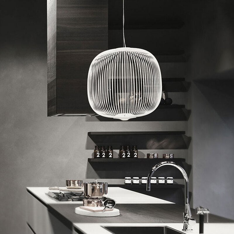 Lyra Spokes Pendant Light, 52cm Diameter, 200cm Height