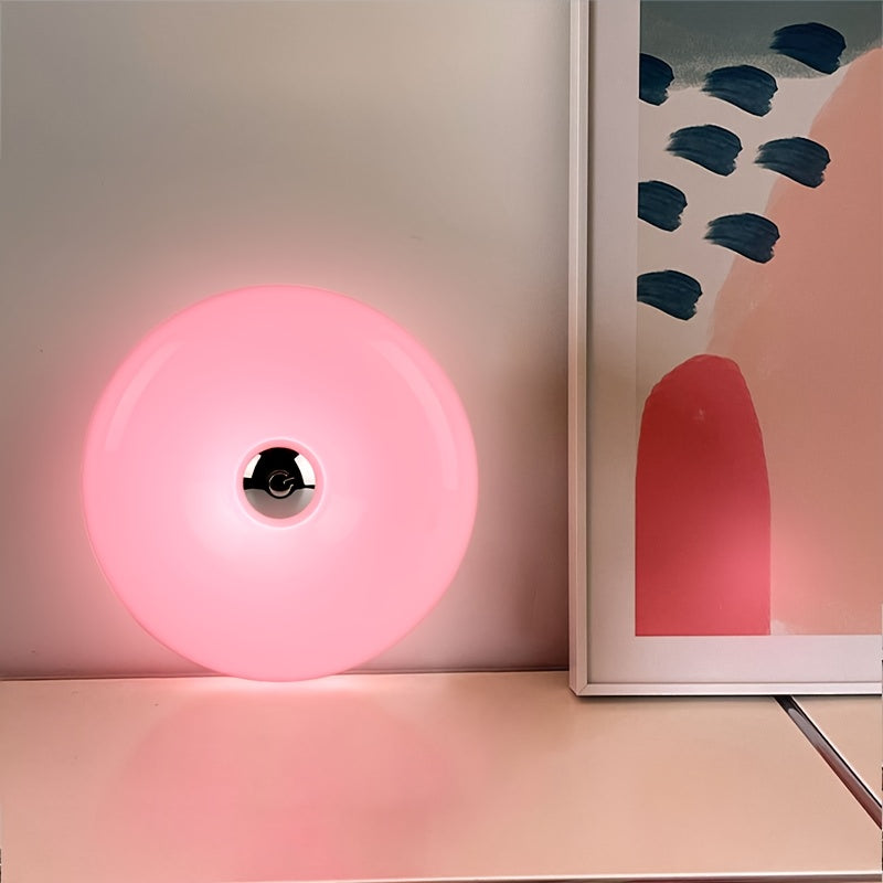 Lampada a forma di ciambella arancione moderna per un'illuminazione ambientale elegante
