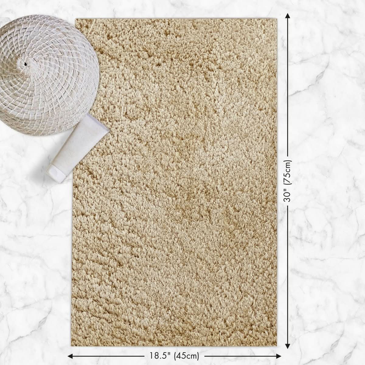 Veloura Absorbent Plush Bath Mat With Non Slip For Soft Comfort