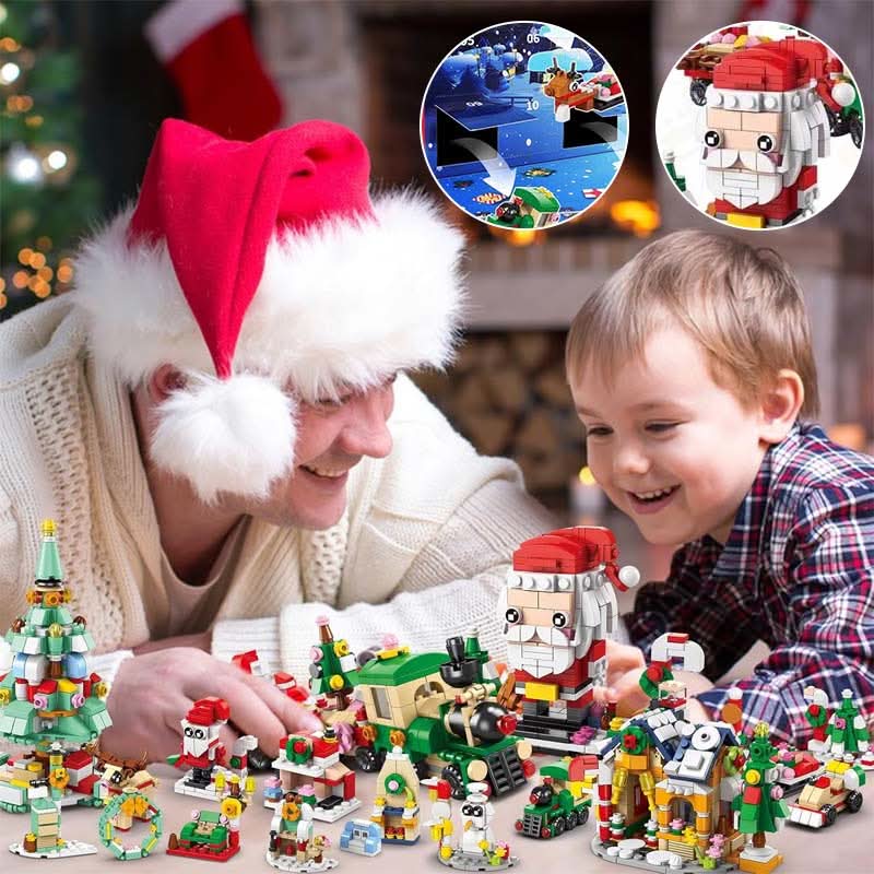 BlockNest Kreativ Julekalender med 12 Byggeklodser til Juletræsjov